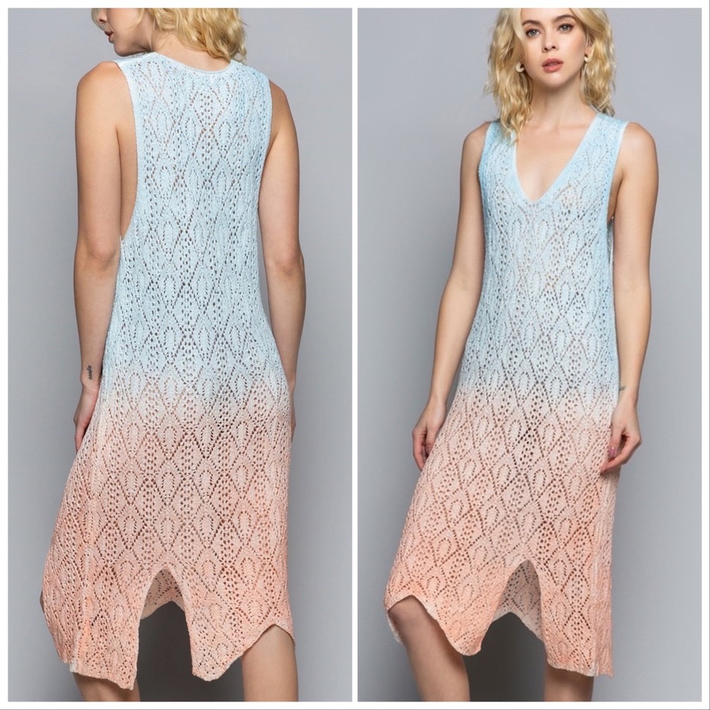 POL Hand Dyed Dreamsickle Crochet Dress - Picture 6 of 16